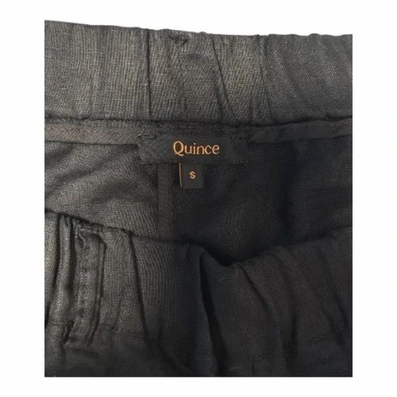Quince Tapered Linen Pull On Pants Lagenlook Coastal Quiet Luxury Size Small WA1 - Picture 3 of 5